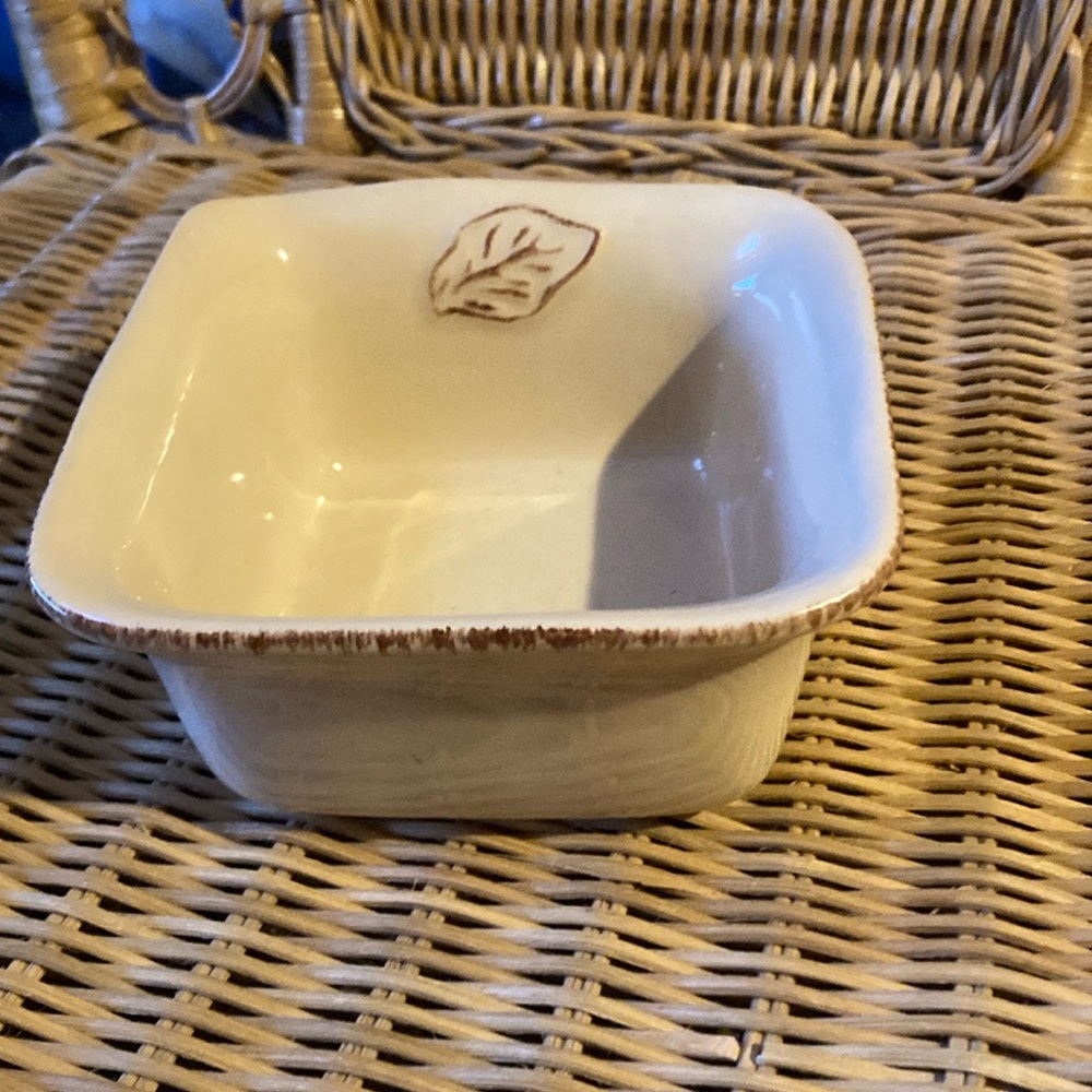Cream Ceramic Serveware Dish with Textured Design